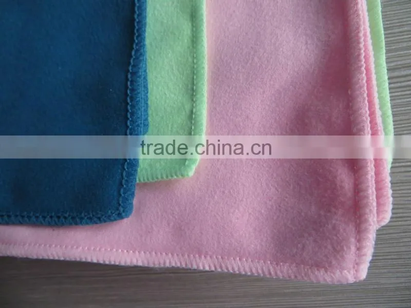 Double face pile microfiber eyeglass cleaning cloth