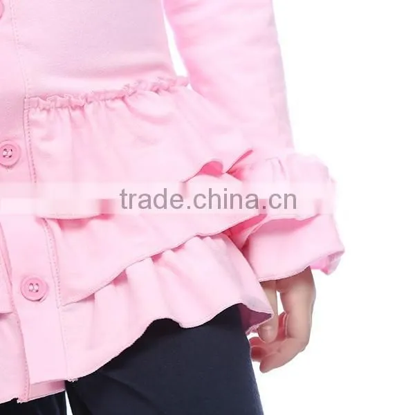 Fall children clothing Ruffle sweaters girls autumn clothing girls coat peters jacket