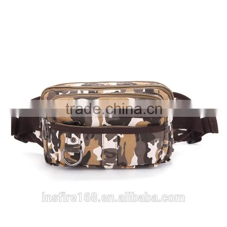 2016 outdoor waist bag fashionable classical canvas waist leg bag
