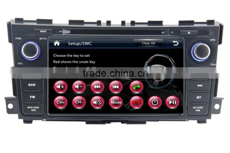 GPS digital media player Car dvd headunit FOR Nissan TEANA 2013 with Win CE 6.0 system 800MHz 3G Phone GPS DVD BT