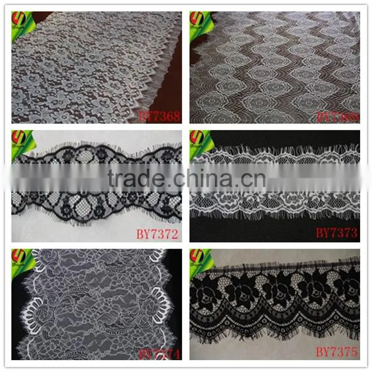 common flower eyelash lace for clothing accessories