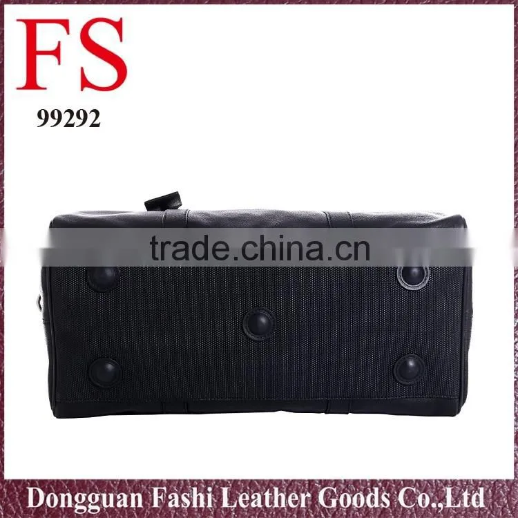 2016 Black Classic Style Large Wholesale Men Leather Travel Bag
