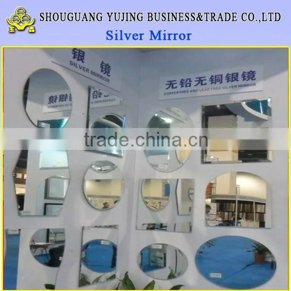 home decor mirror with glass shelf, glass mirror wholesale