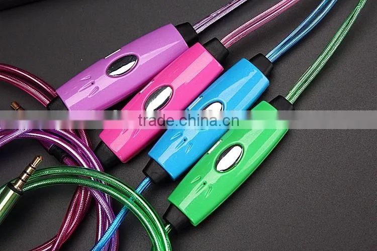 3.5mm LED Earphones For mobile phones music cell phones headphones