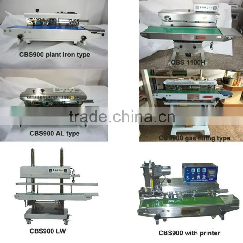 Continuous small plastic bag sealing machine with ink printing