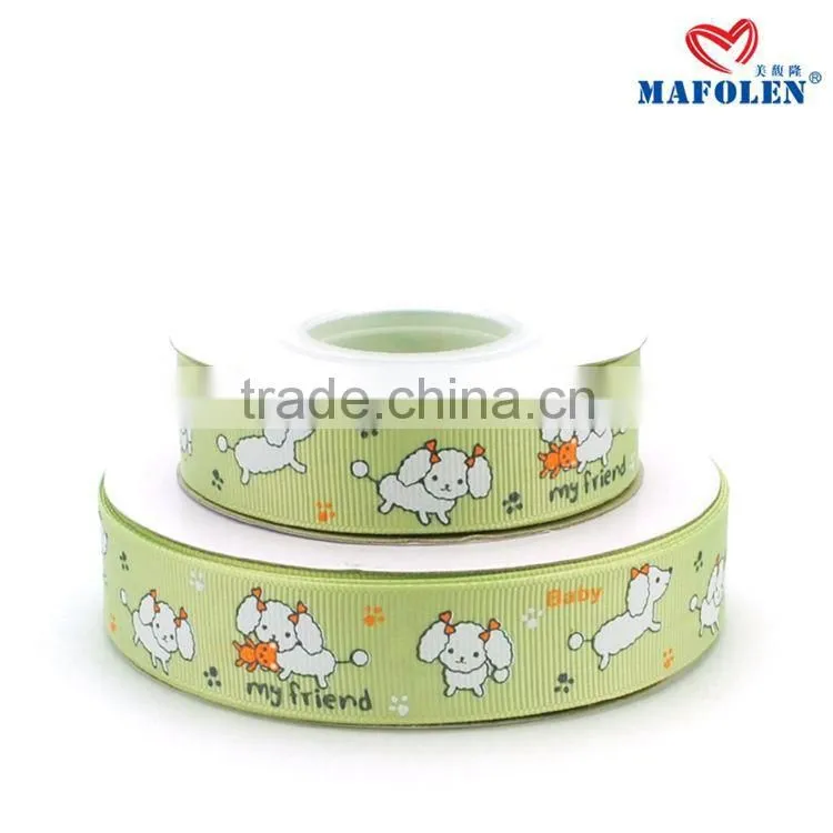 3 inch custom printed cartoon character grosgrain ribbon for sale
