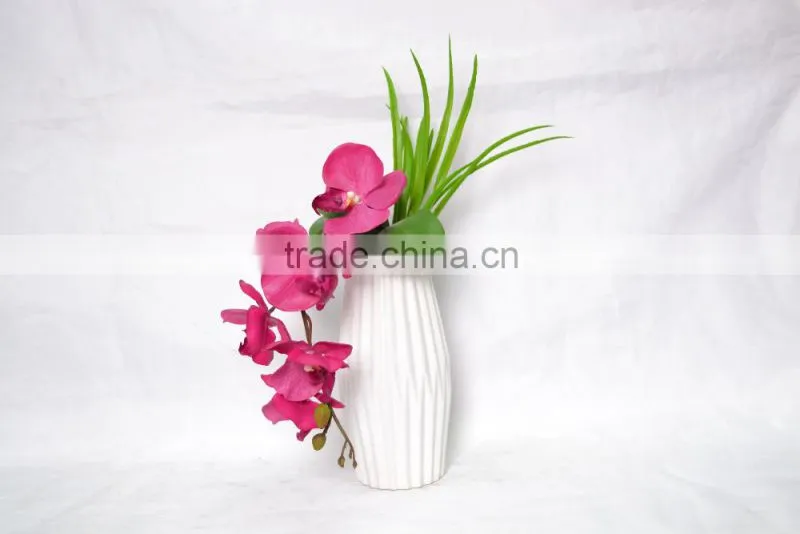 Morden fashion artificial Orchid in ceramic pot