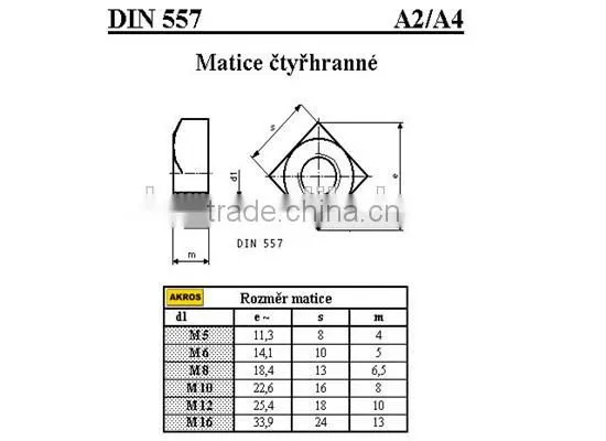 carbon steel galvanized square weld nut