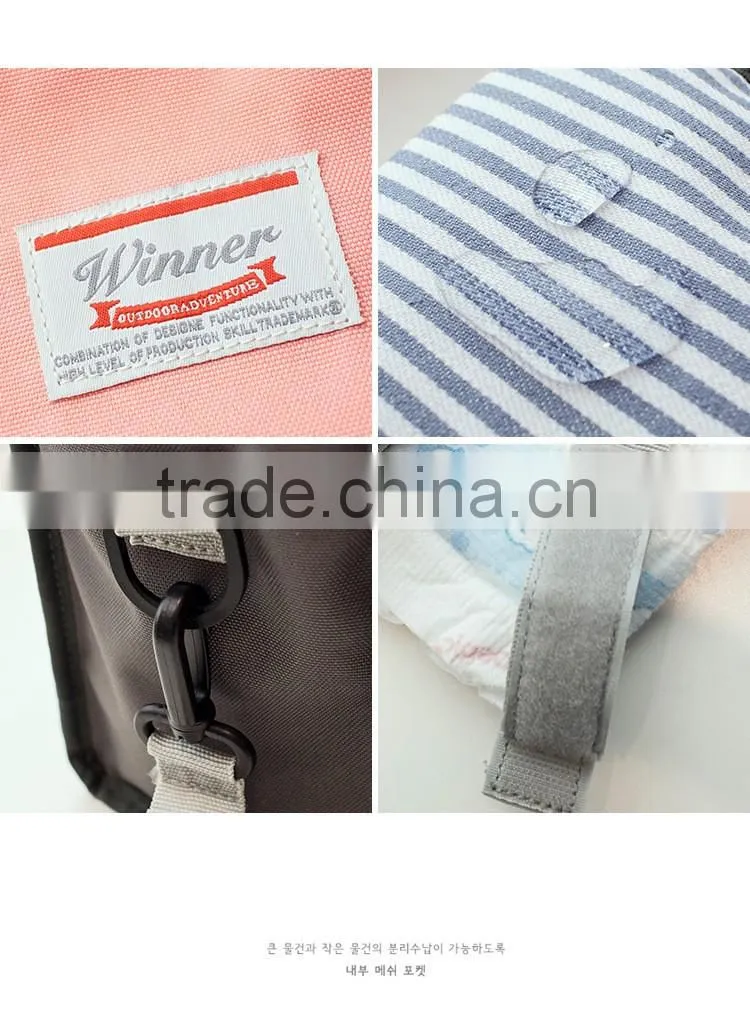 alibaba wholesale golden supplier high quality beautiful easy- take baby diaper bag use for strollers