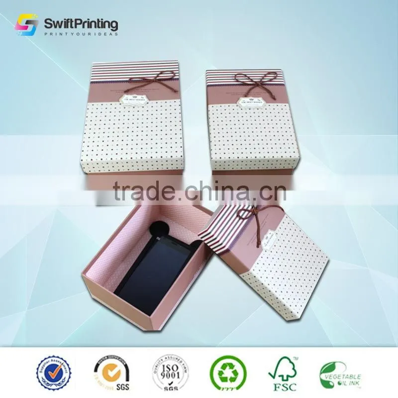 Bottom price promotional handle corrugated box china printing