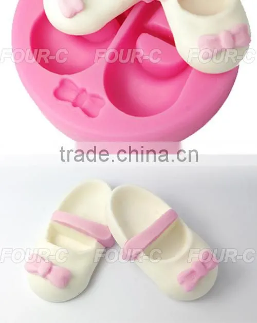 Silicone embossing cupcake mold,baby booties fondant decorating mold, newest cake decoration