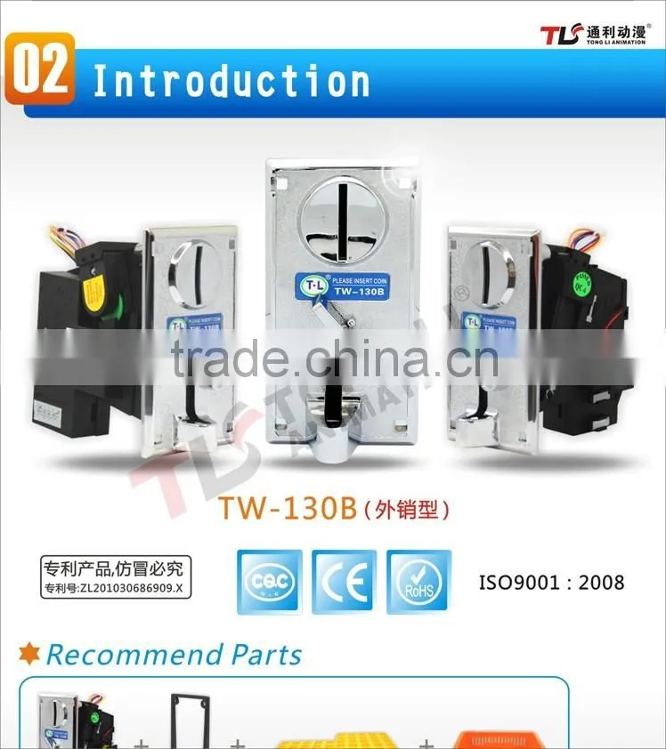 TL Coin selector,Coin acceptor TW-130B with metal panel