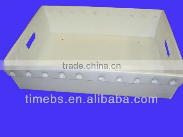 Corrugated plastic fruit tray