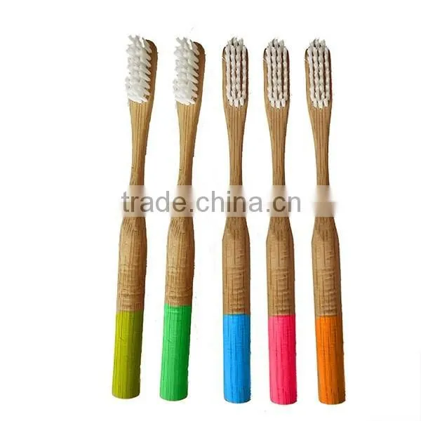 100% Biodegradable wooden adult and kid bamboo toothbrush