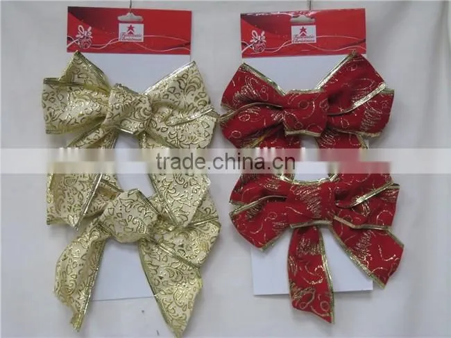 2016 Elegant 2.25 inches Wired Edge Ribbon Flower For Christmas,Wired Edge Ribbon Decoration Flower for Different Holidays.