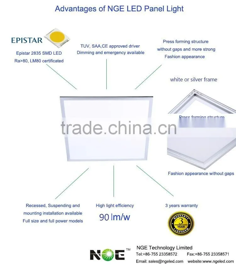90lm/w Ra80 90lm/w Ra80 6500k dimmable led panel light