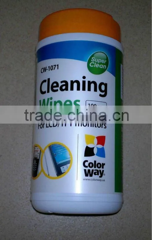 export to Euro 100pc/tube,canister computer wipe