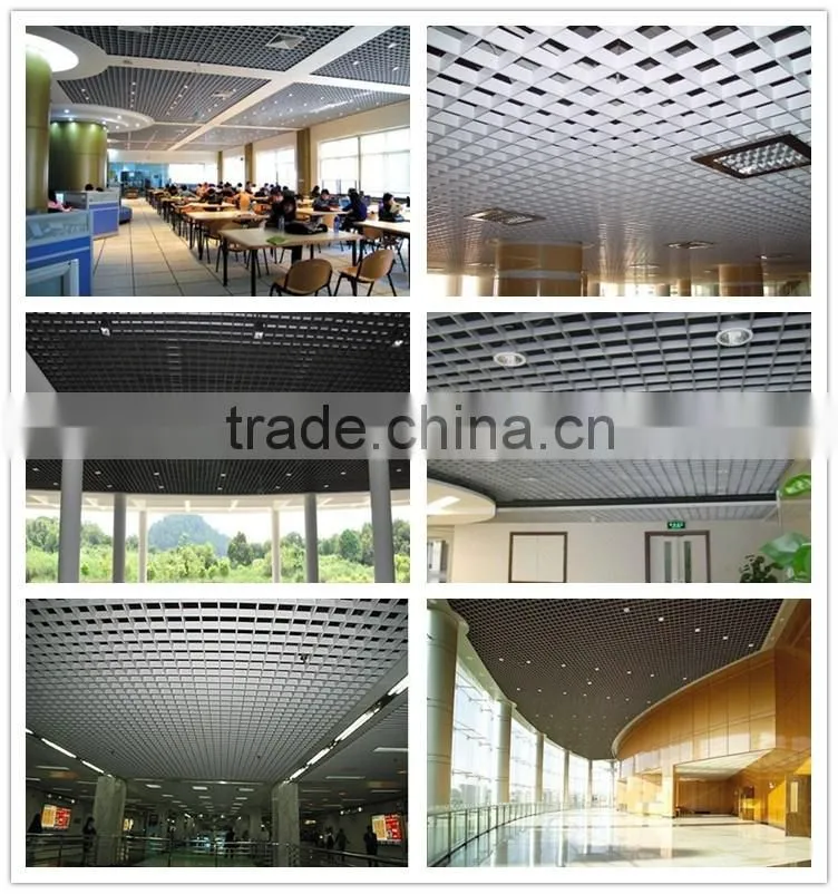 100*100*0.55 Thickness10 years guarantee aluminum grid ceiling design