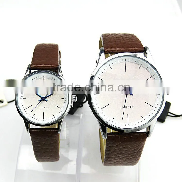 Wholesale New Style Leather Watch Vintage Leather Quartz Couple Wrist Watch Quality