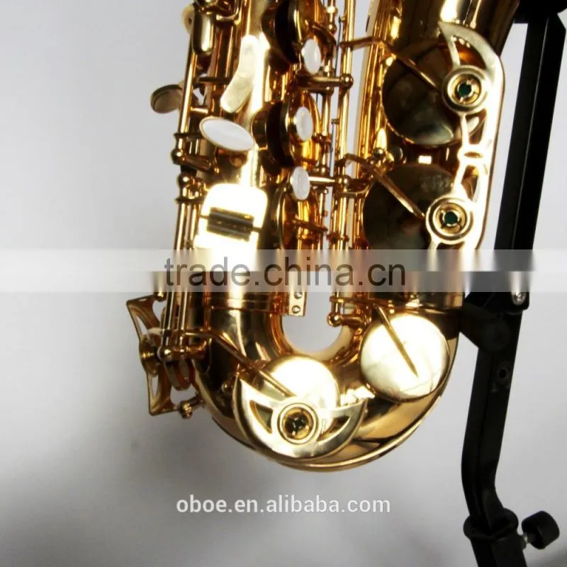 High class hot sale Eb gold lacquer alto saxophone