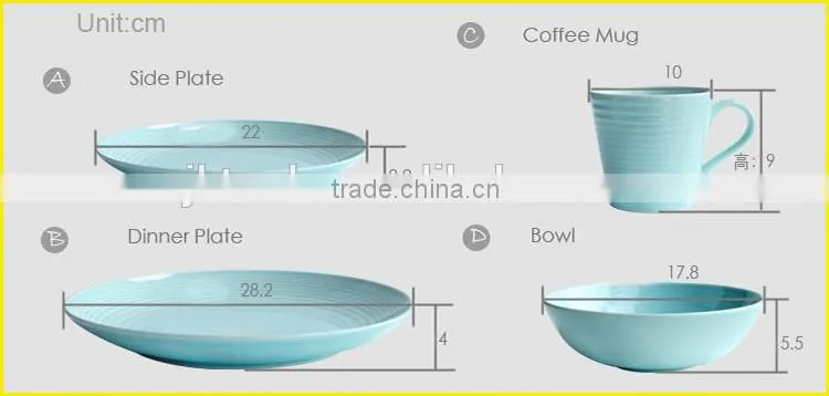 Wholesale 4pcs Custom Western Porcelain Dinnerware Set,Cheap Dinner Set