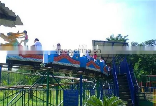 China factory fun park rides cheap roller coaster slide dragon for sale amusement games