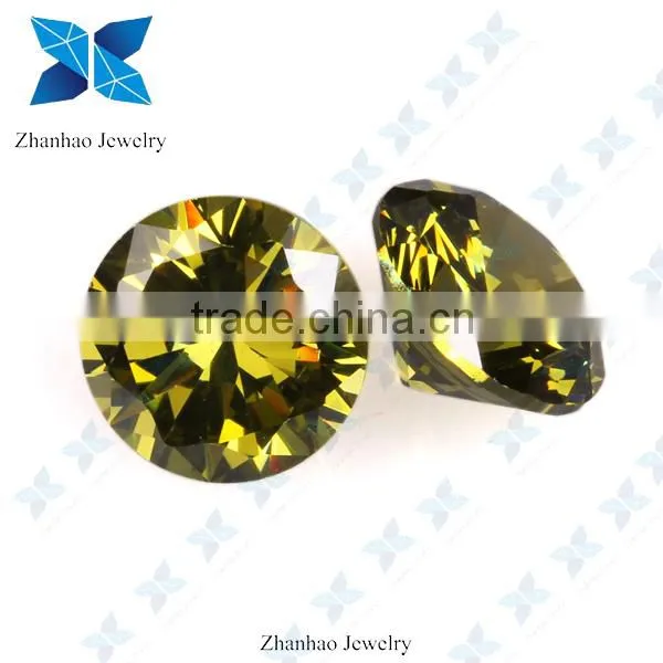 Round raw wholesale CZ loose peridot rough cubic zirconia