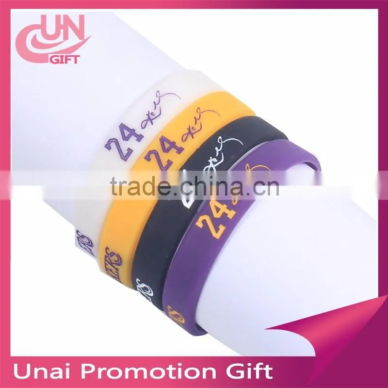 Wholesale silicone bracelet print logo manufacturer #F-874