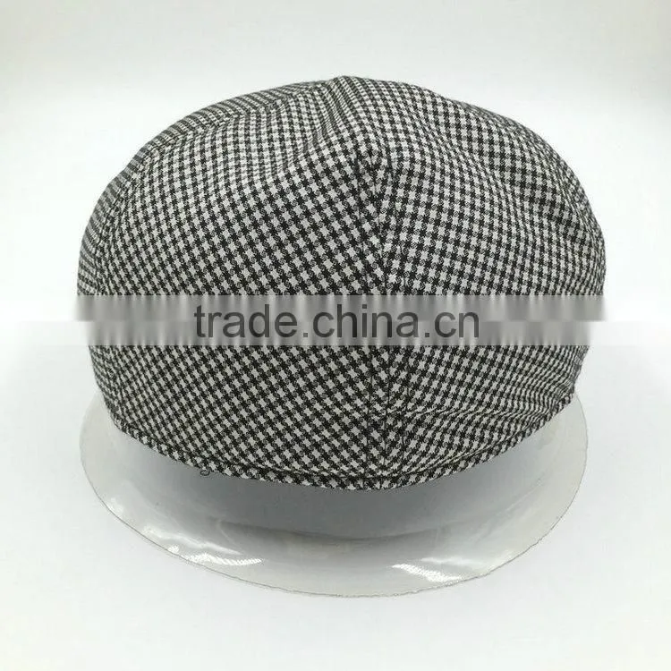 Custom design high quality men's plaid ivy cap