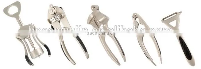 hot sale wooden stand kitchen tool set stainless steel