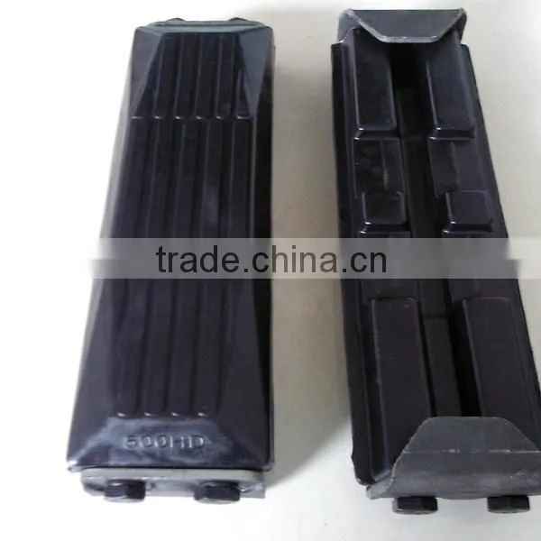 rubber track shoes/track pad for dozer parts, rubber links