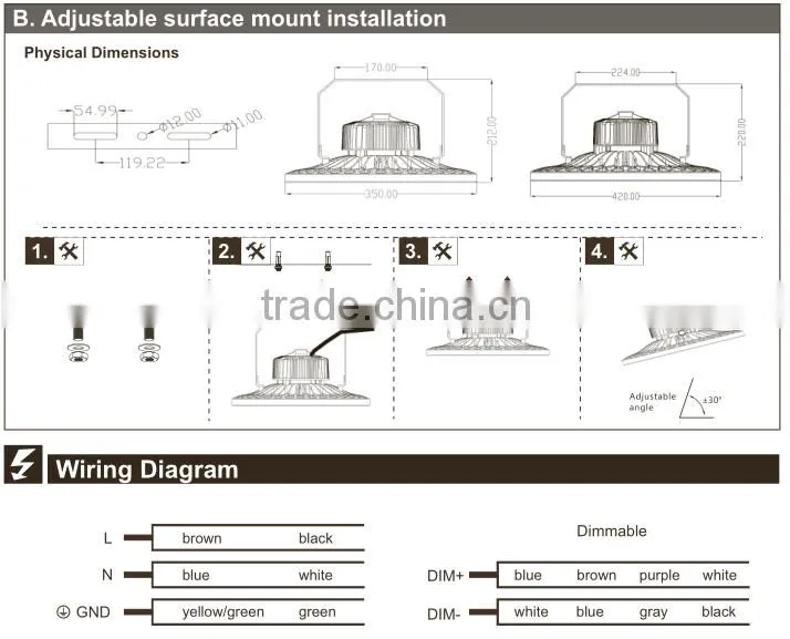 Shenzhen Led 125w High Bay Light Industrial Light