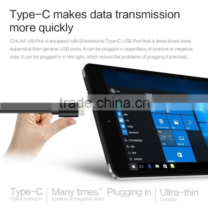 Chuwi Vi8 Plus Tablet PC Type-C 10 Intel Cherry Trail Z8300 Quad Core 1.84GHz 8 inch WXGA IPS Screen 2GB RAM 32GB ROM Ca