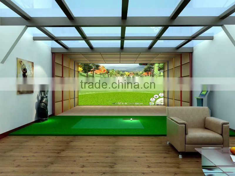 screen golf simulator system