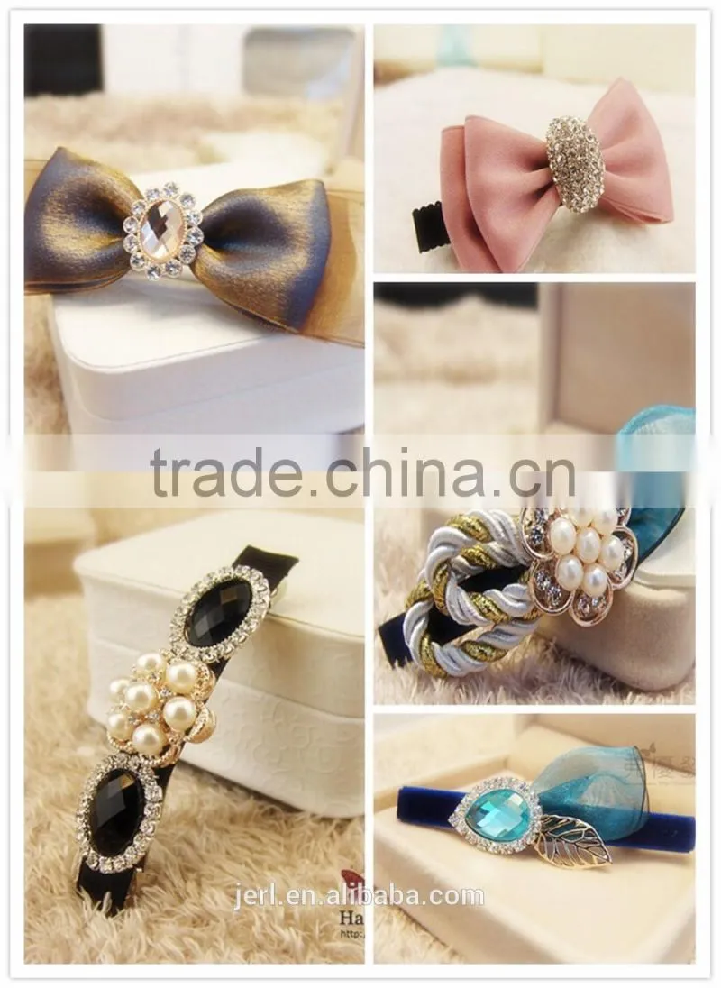 Flower Shape Decorative Vintage 888Crystal Rhinestone Button with Plastic Pearl for Wedding Bouquet