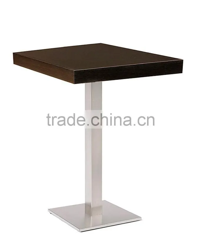 Factory cheap price bar furniture wooden coffee table bar table with metal base