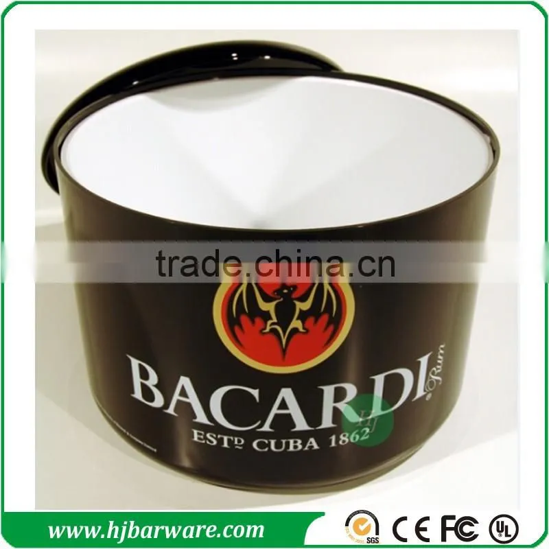 large capacity havana club round plastic ice bucket with lids