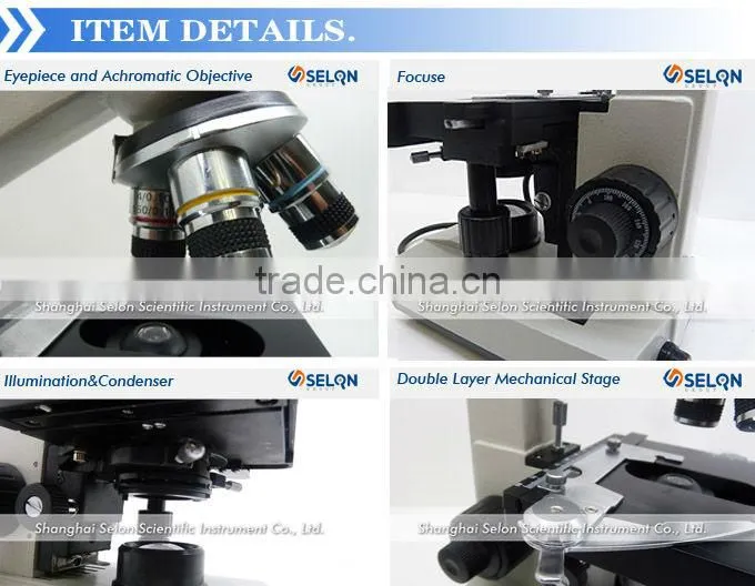 SELON SE-XSP-104 MULTI-PURPOSE BIOLOGICAL MICROSCOPE, STAGE DOUBLE LAYER MECHANICAL STAGE