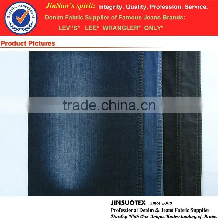 Sale by Yarn 48/50" Wide 9 oz (10s+7s)*21s/40D Cotton Polyester Fabric Denim