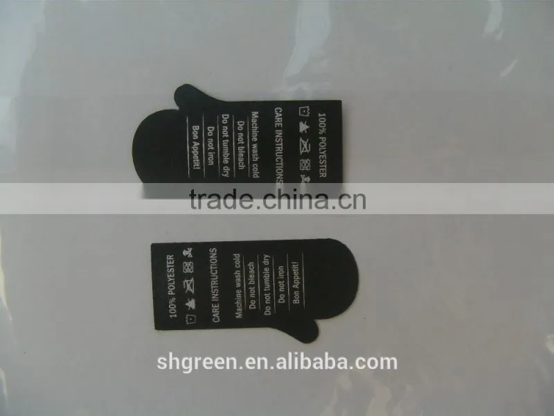 Light surface textile printing label for blouse