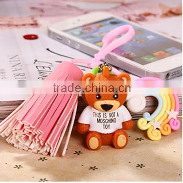 custom soft pvc teddy bear keychain