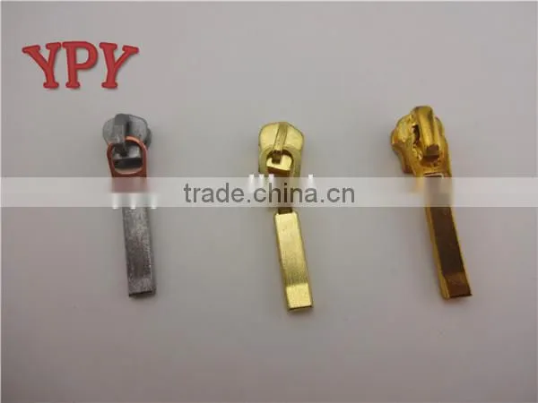 Zinc alloy raw color auto lock metal slider wholesale