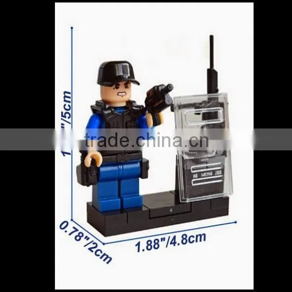 Police Mini figures DIY Assembling Kids Educational Toys Gift,custom plastic assembling toys,custom Educational Toy Mini figures