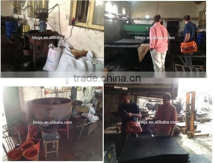 paving machine for rubber surface and rubber tiles machine maker