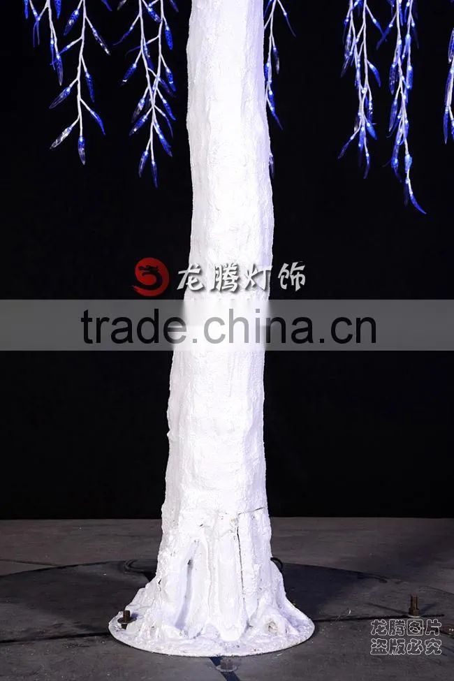 3.5m white outdoor artificial led weeping willow tree