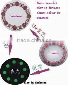 Hot !! Nes uv bead and glow bead bracelet purple colour