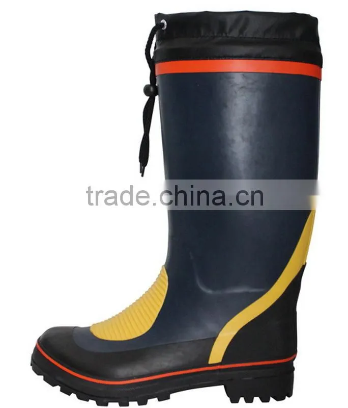 FARMING WORKING INDUSTRIAL MEN RUBBER RAIN SAFETY BOOTS WITH PU CUFF