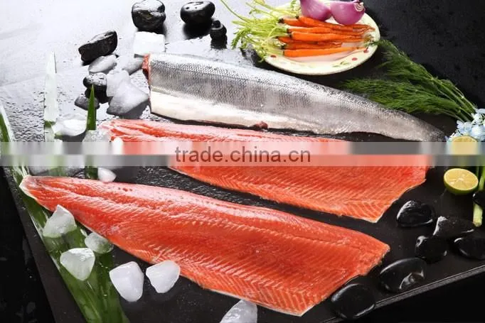 Frozen chum salmon fillet gutted fish seafood kingsunfoods