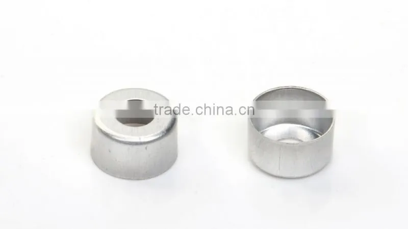 8mm crimp top sliver aluminum caps for glass cartridges in silver or gold color
