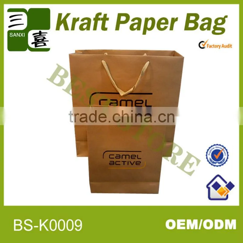 large cheap brown kraft paper bags wholesale with handles